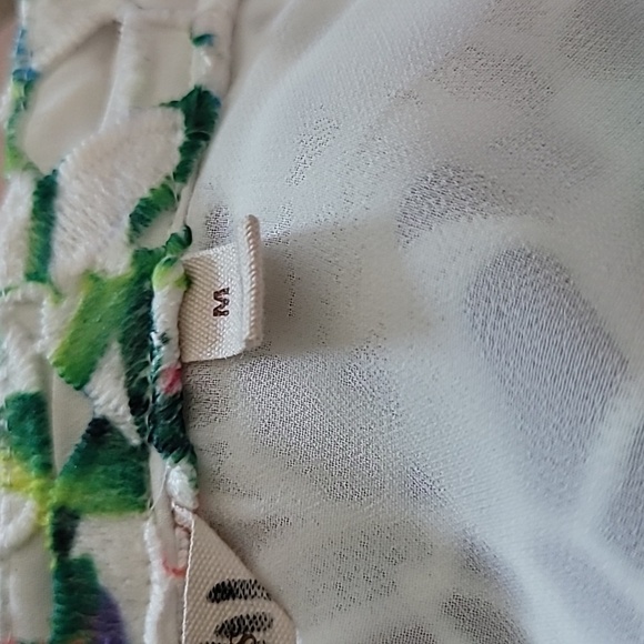 Medium Soft Surroundings 100% Linen Boxy Tunic with Mandarin Collar - Picture 6 of 7